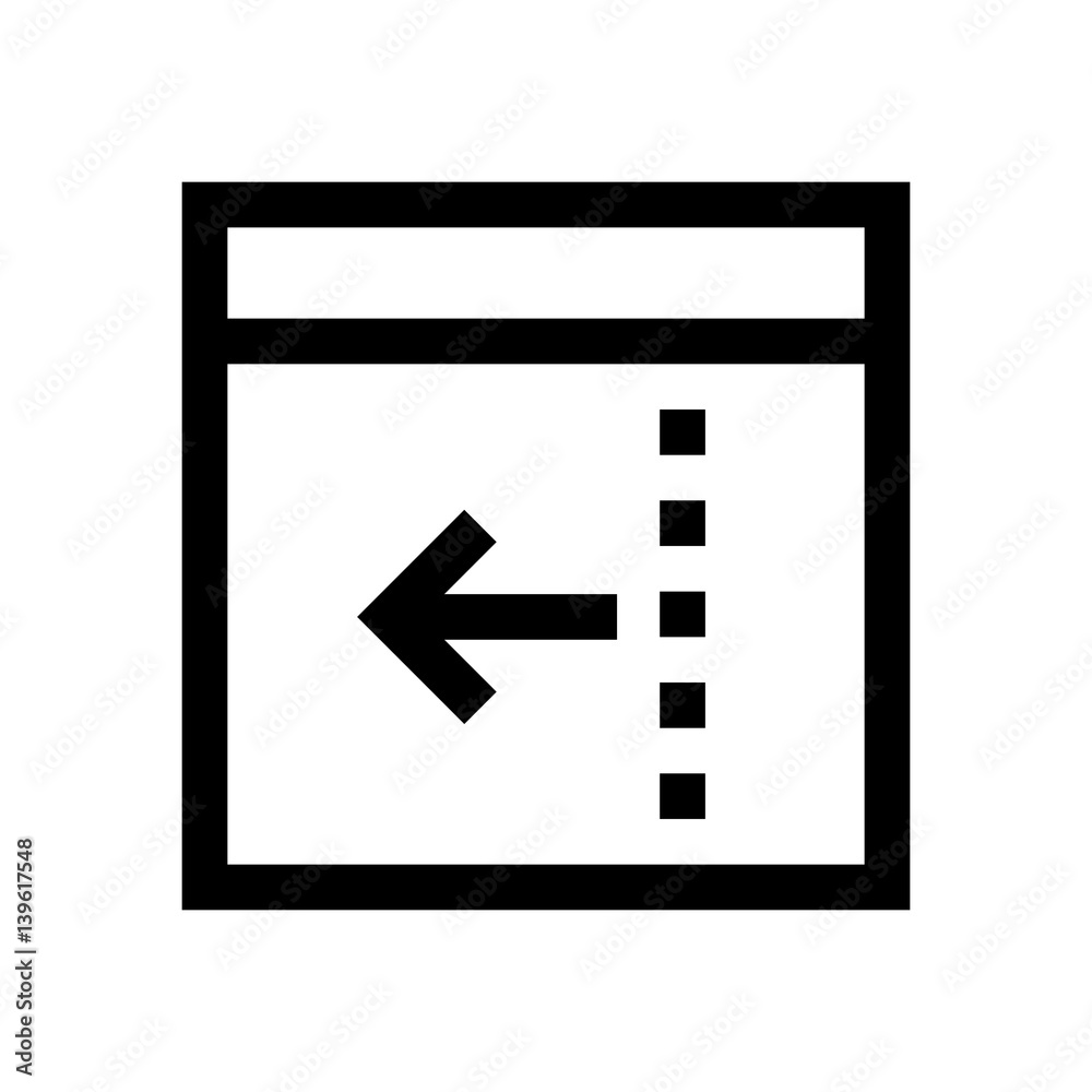 Browser mini line, icon Browser mini line, icon