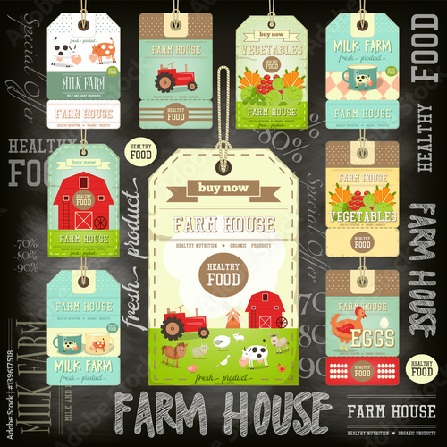 Farm Price Tag Label Collection