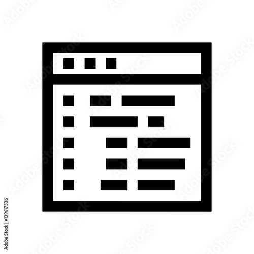 Browser mini line, icon