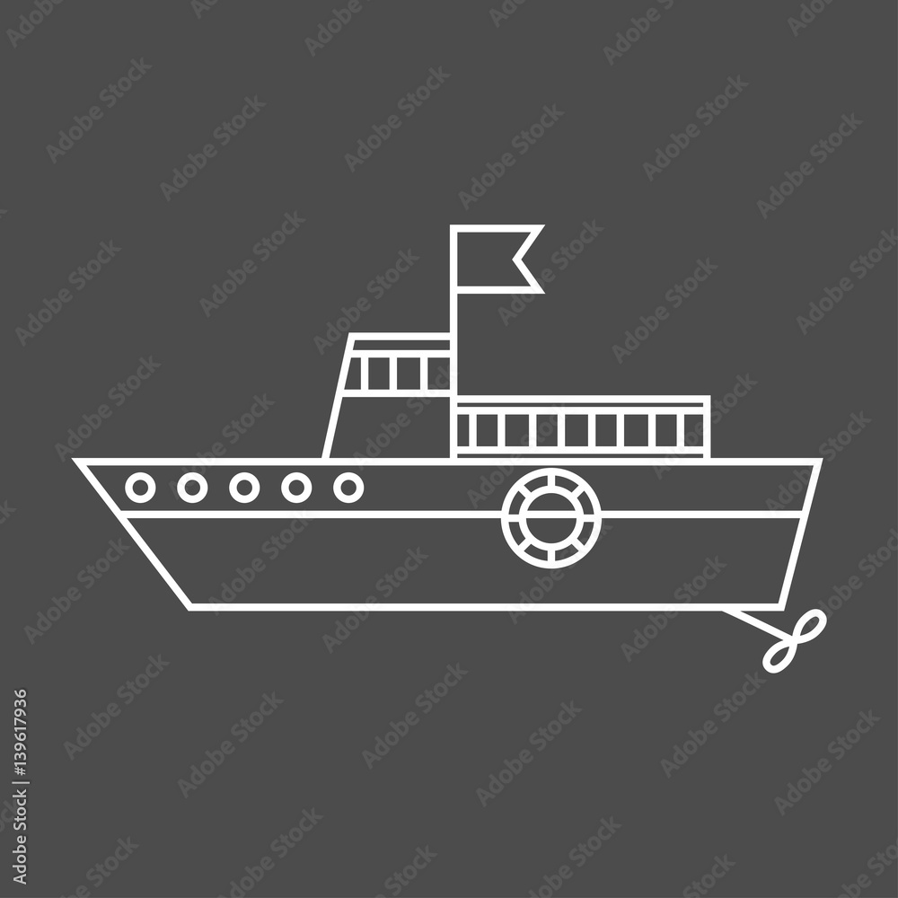 motorboat vector icon