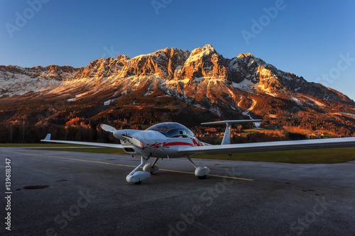 Sunset at the airport Niegeröblarn