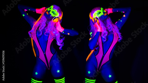 sexy neon uv glow dancer