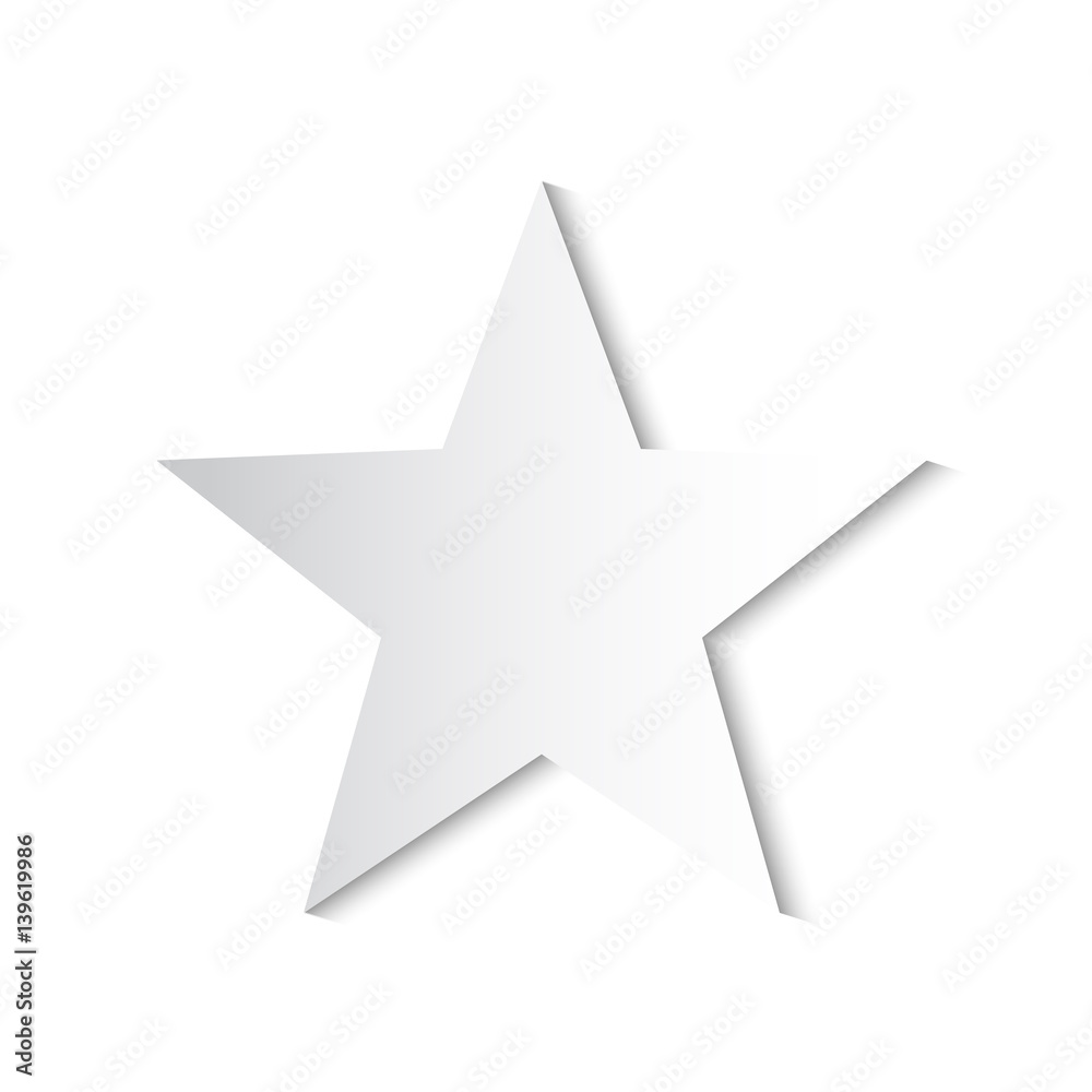 White star with shadow with background White star with shadow with background