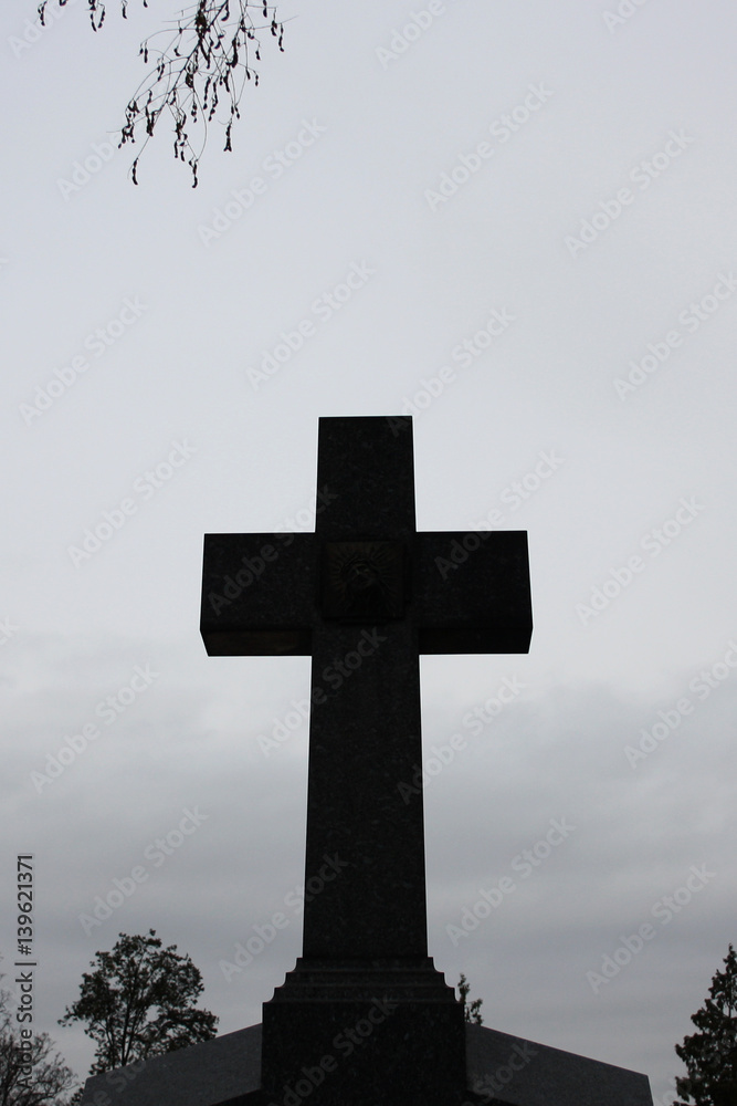 Cross on cemetery