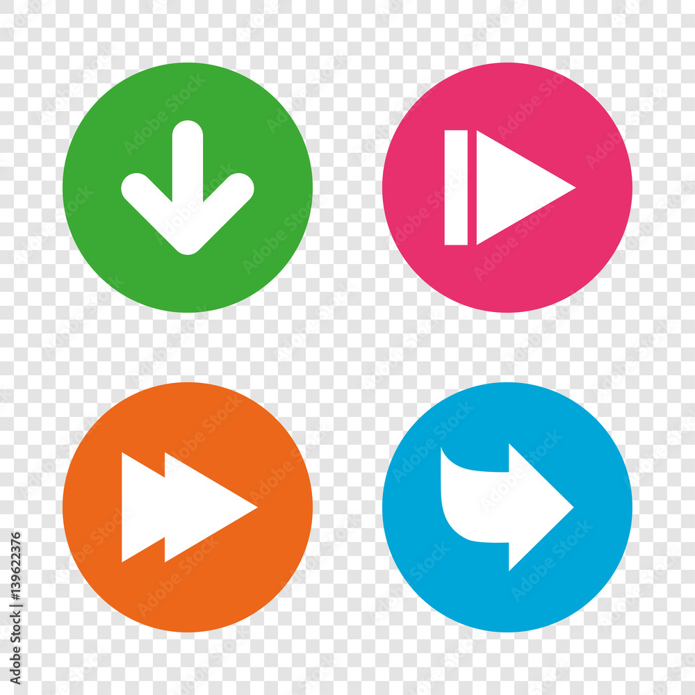Arrow icons. Next navigation signs symbols. Arrow icons. Next navigation signs symbols.