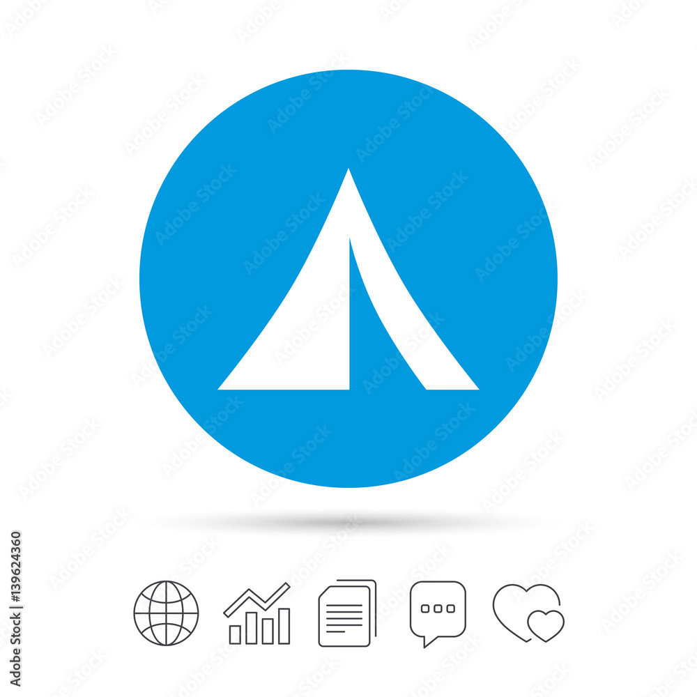 Tourist tent sign icon. Camping symbol. Tourist tent sign icon. Camping symbol.