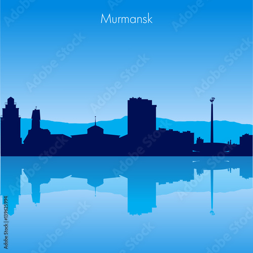 Murmansk Vector skyline