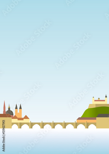 Würzburg Stadt am Main - Hochformat