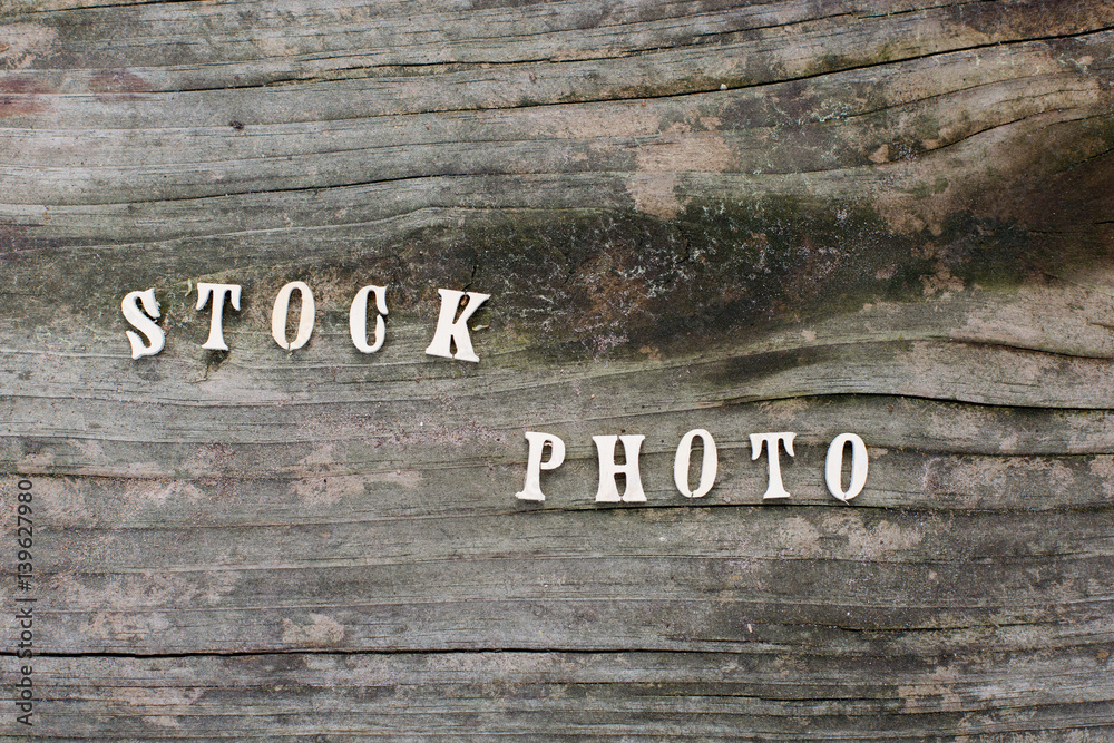 Stock photography words or character on wood background Stock photography words or character on wood background
