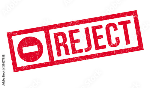 Reject rubber stamp. Grunge design with dust scratches. Effects can be easily removed for a clean, crisp look. Color is easily changed.