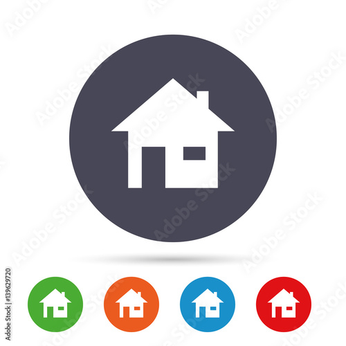 Home sign icon. Main page button. Navigation.