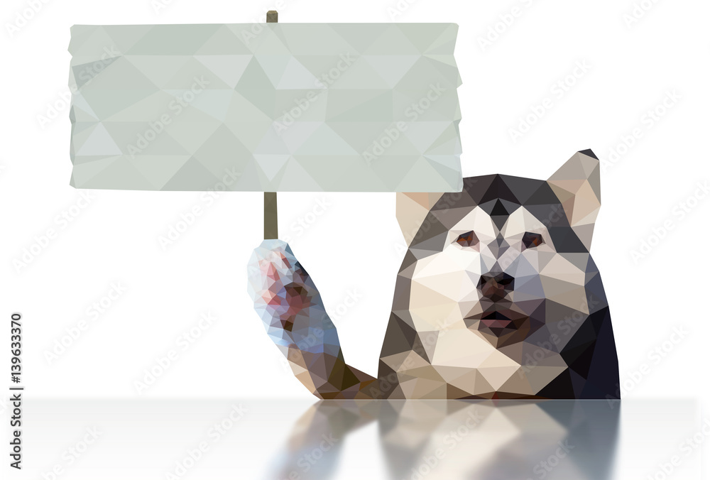 看板を持った犬 Stock イラスト Adobe Stock