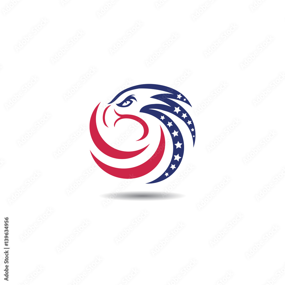 Naklejka premium USA icon concept badge, emblem logo