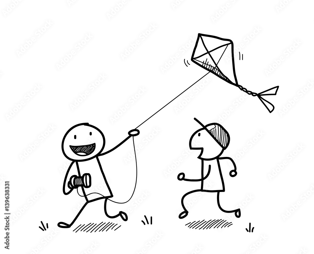 Clip Stock Children Kites Drawing At Getdrawings Com - Clip Art Library