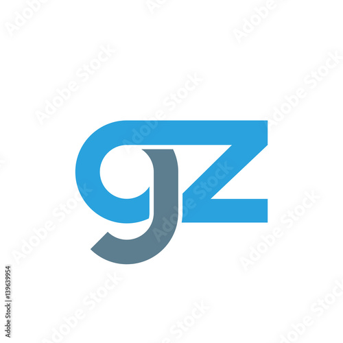 Initial letter gz modern linked circle round lowercase logo blue gray Free Download Initial letter gz modern linked circle round lowercase logo blue gray - GFXLoad