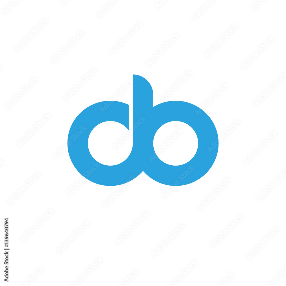 Initial letter ob modern linked circle round lowercase logo blue Initial letter ob modern linked circle round lowercase logo blue