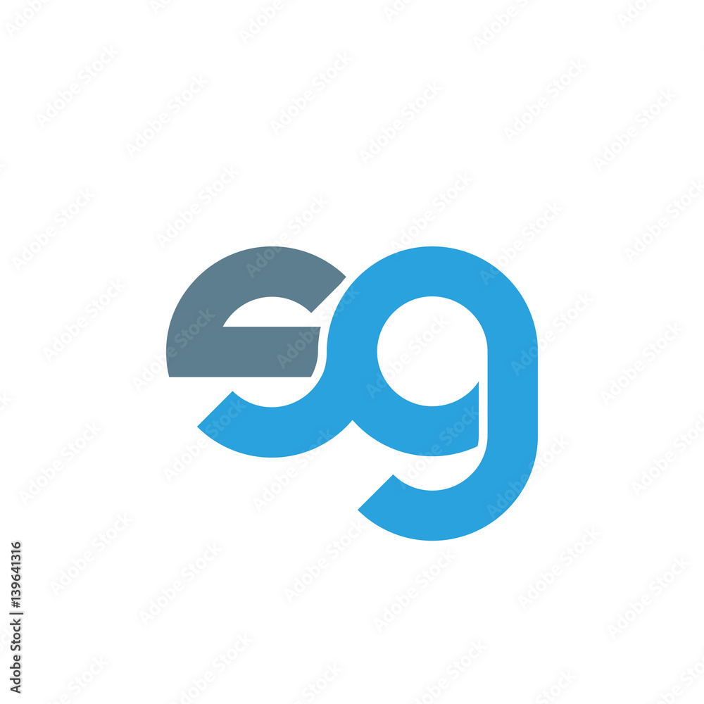 Initial letter sg modern linked circle round lowercase logo blue gray Initial letter sg modern linked circle round lowercase logo blue gray