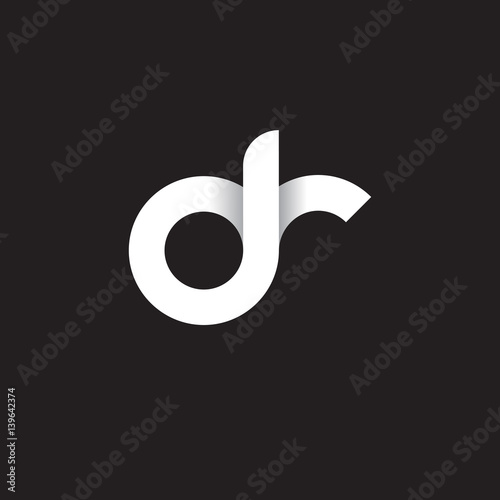 Fotografi Initial lowercase letter dr, linked circle rounded logo with shadow gradient, wh