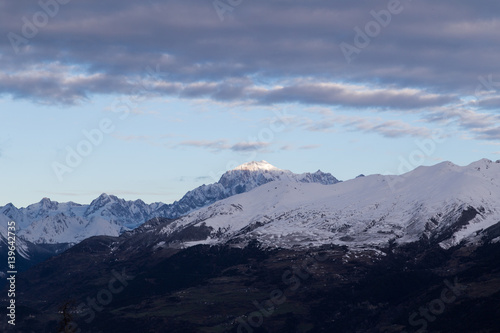 Mountains view. Winter. Aosta valley  Italy