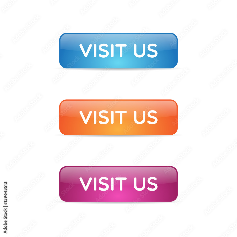 Glossy Visit Us Buttons Glossy Visit Us Buttons