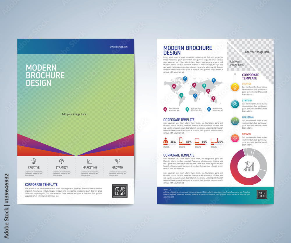 Business brochure, leaflet, annual report, cover design template. Can be use for print and publishing. vector background. 