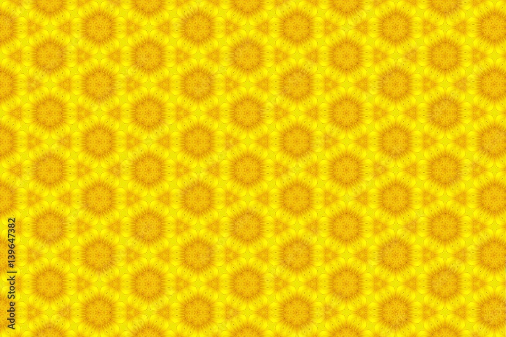 Abstract yellow sunflower pattern background Abstract yellow sunflower pattern background