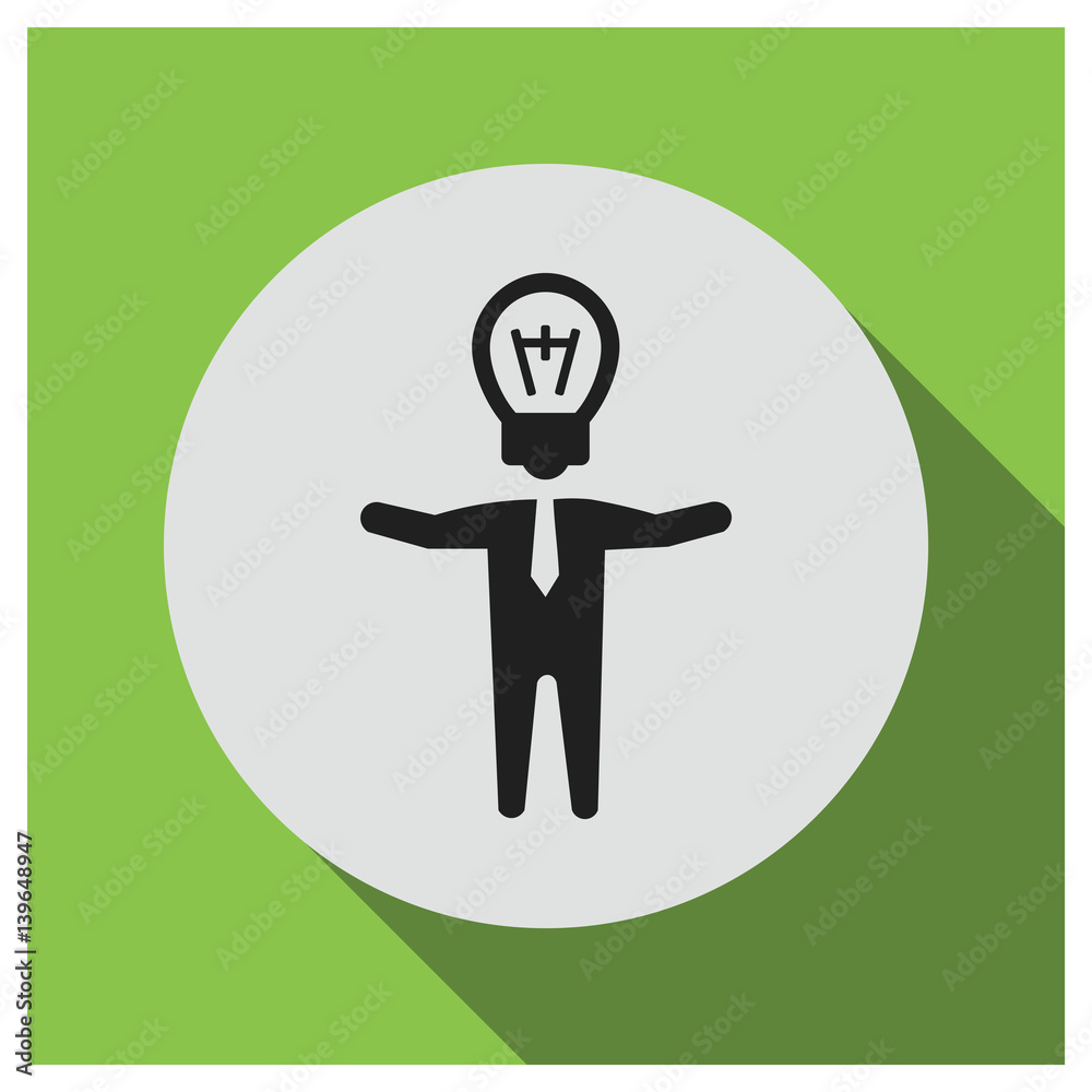 Idea man vector icon Idea man vector icon