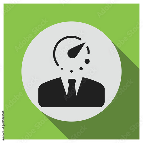 Speedometer head vector icon