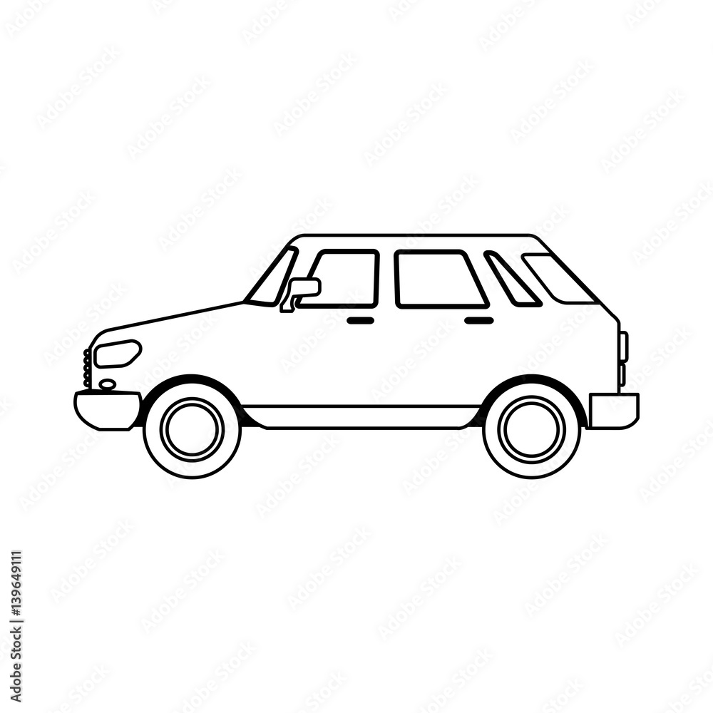 small car sideview icon image vector illustration design