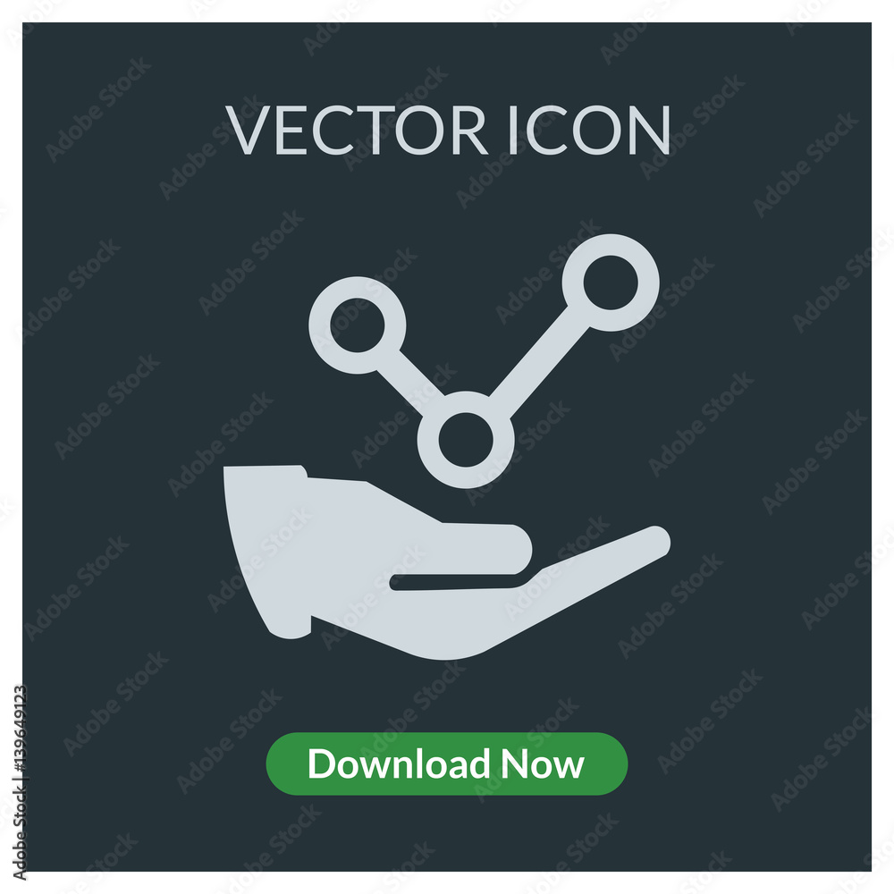 Network in hand vector icon Network in hand vector icon