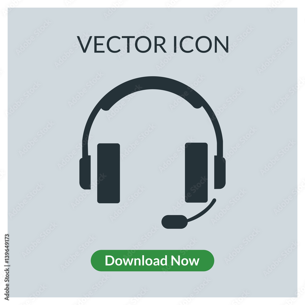 Headset vector icon Headset vector icon