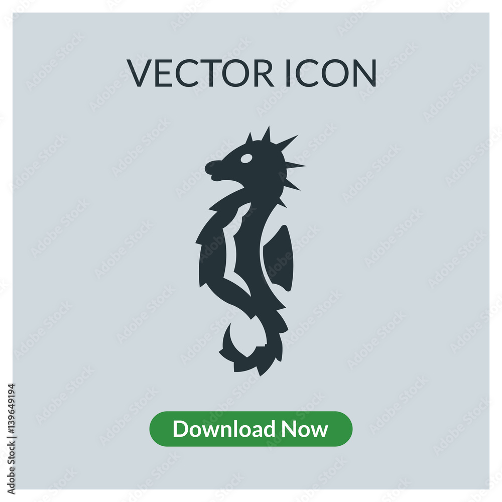 Seahorse vector icon