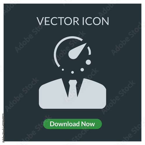 Speedometer head vector icon