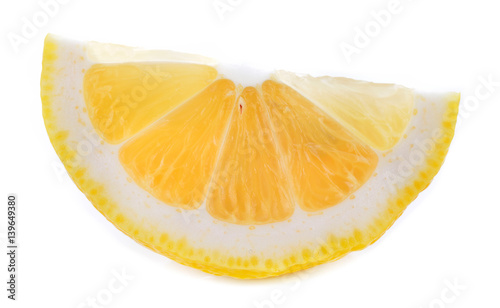 Fresh juicy lemon on white background, studio shot