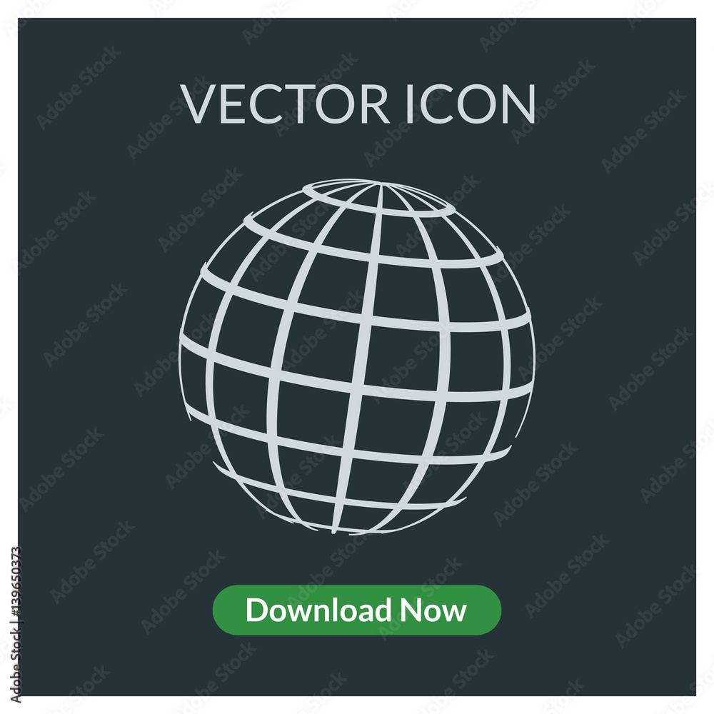 Globe vector icon Globe vector icon