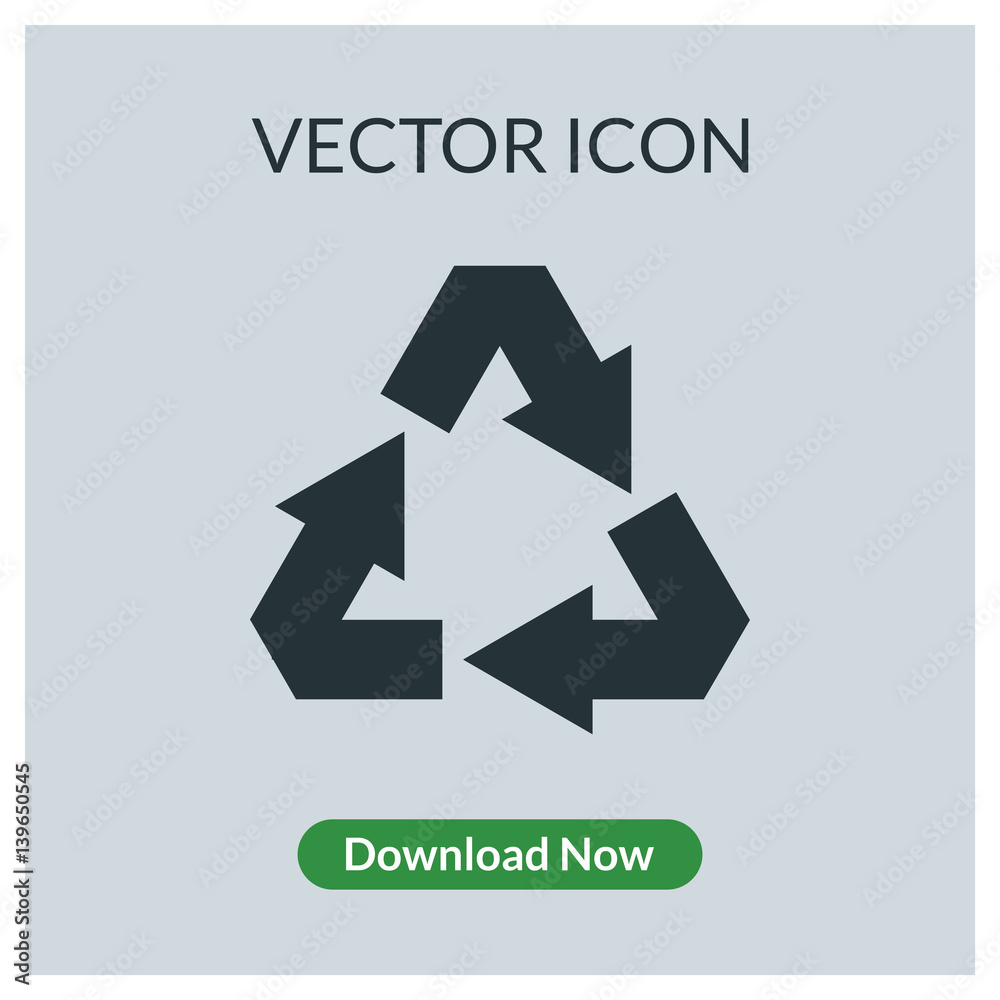 Obraz premium Recycle vector icon