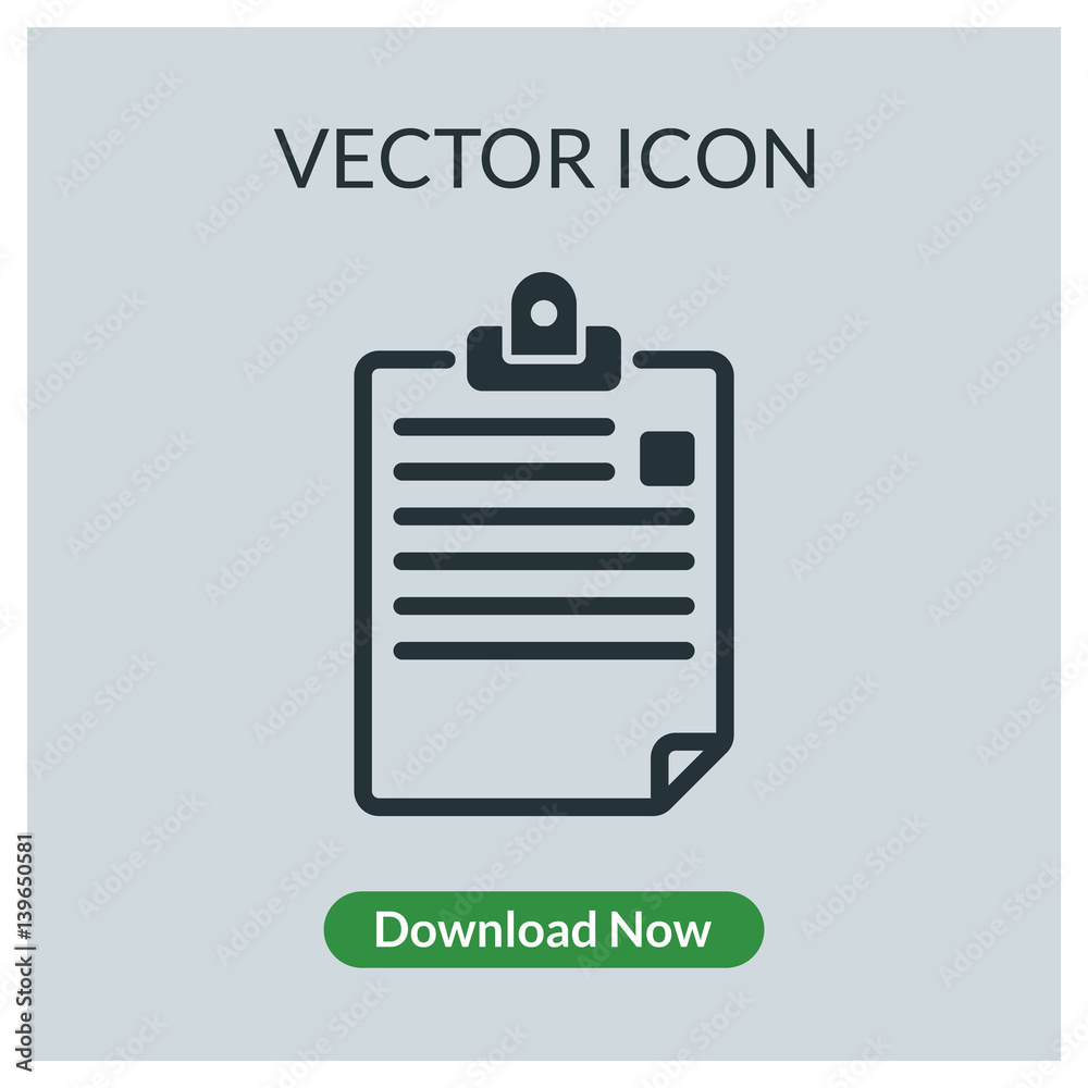 Writing pad vector icon Writing pad vector icon