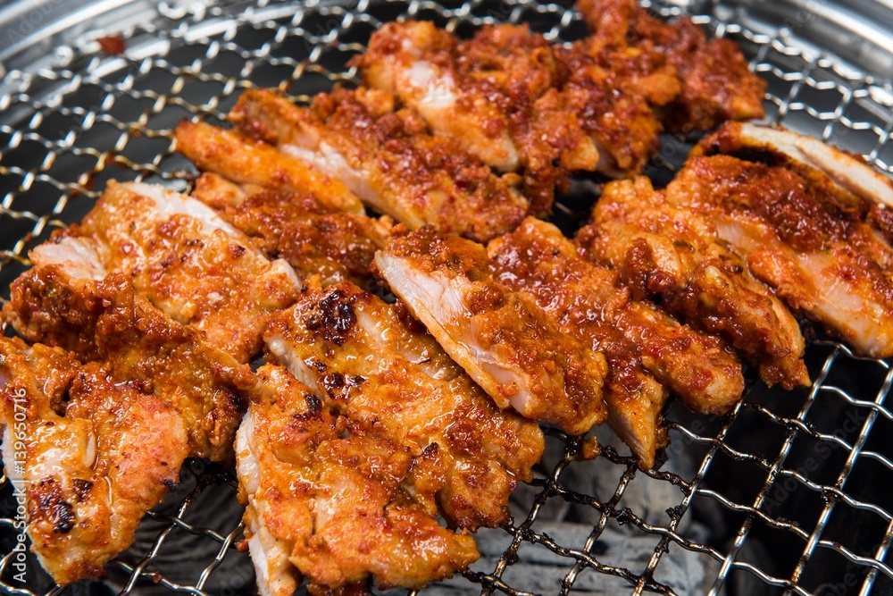  dakgalbi is korean style spicy Stir-fried Chicken
