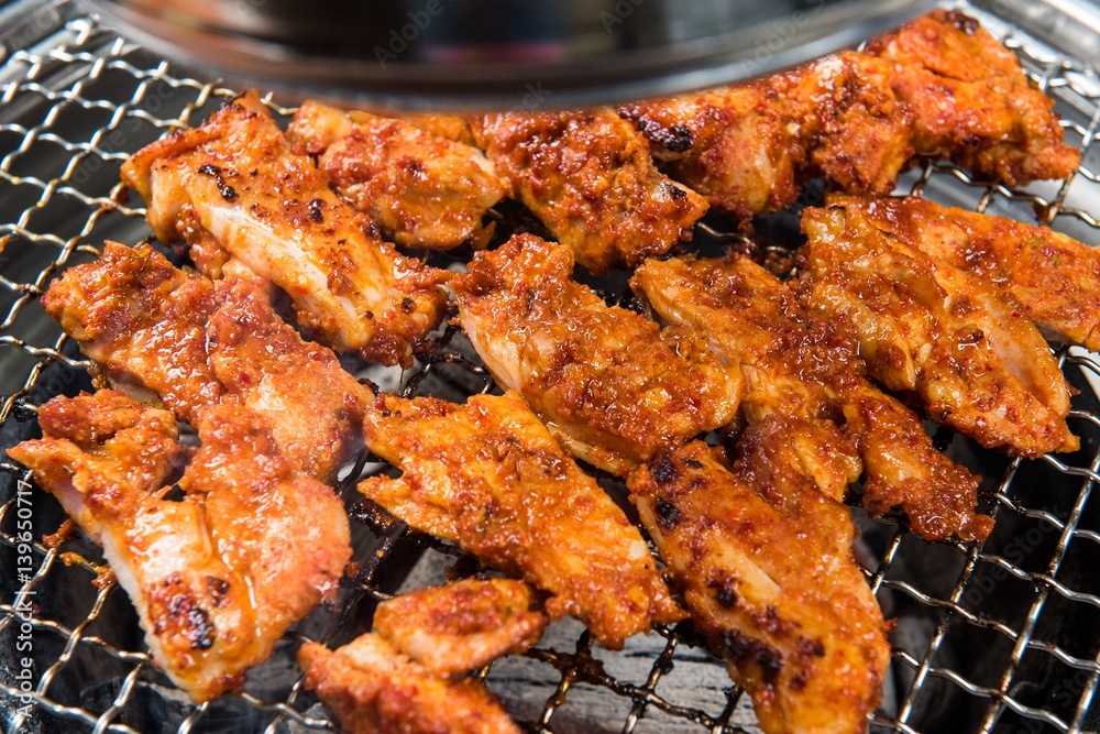  dakgalbi is korean style spicy Stir-fried Chicken