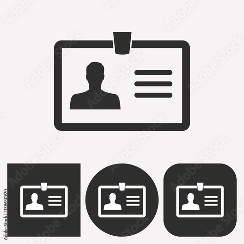 Identification card - vector icon.