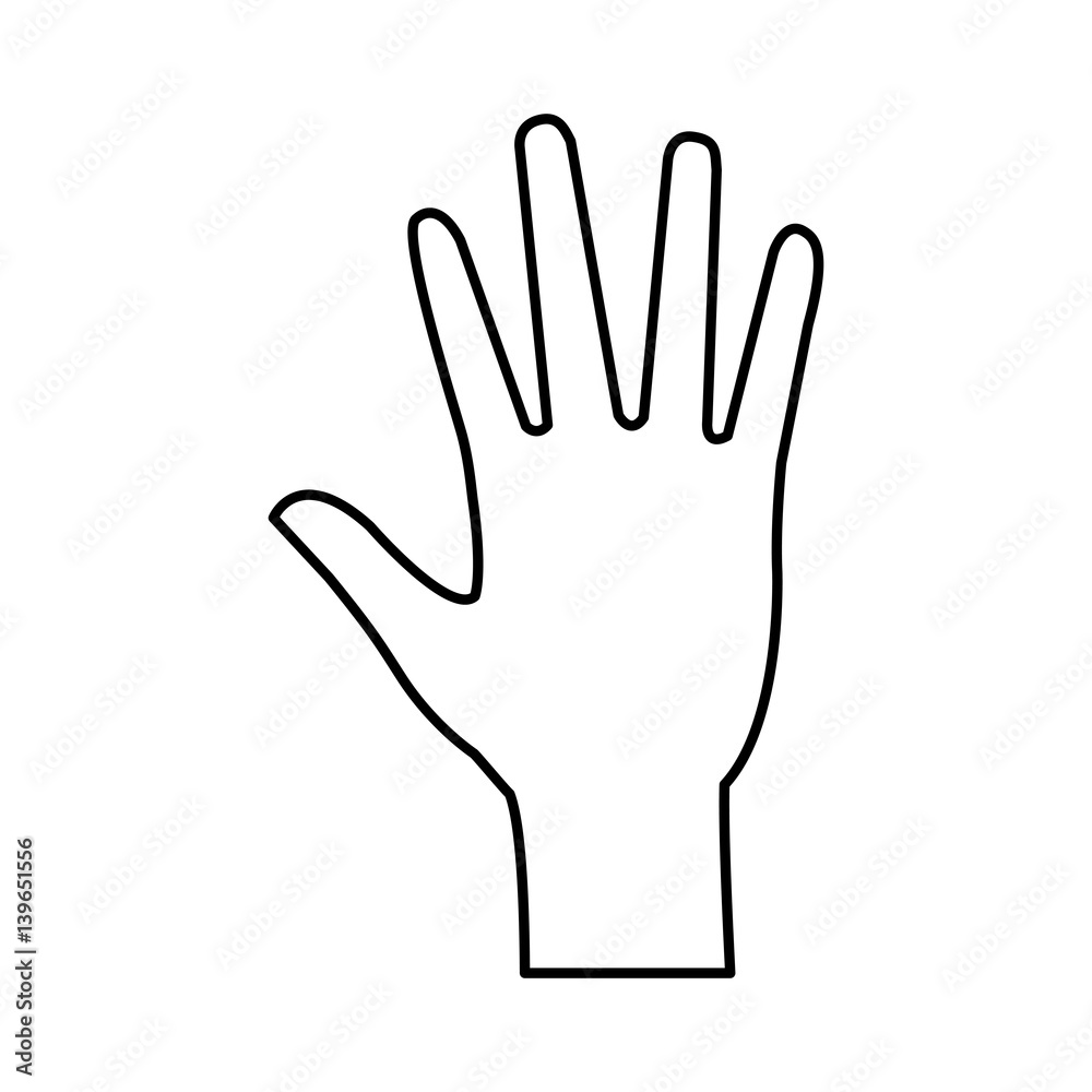 open hand icon image vector illustration design open hand icon image vector illustration design