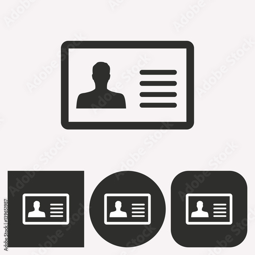 Identification card - vector icon.