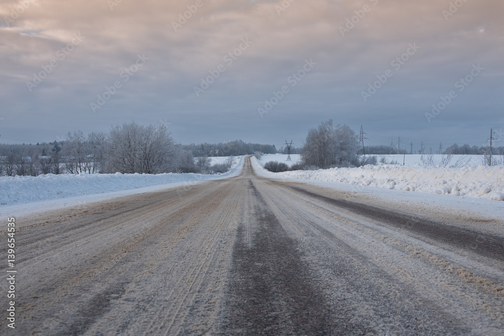 Photo of winter road