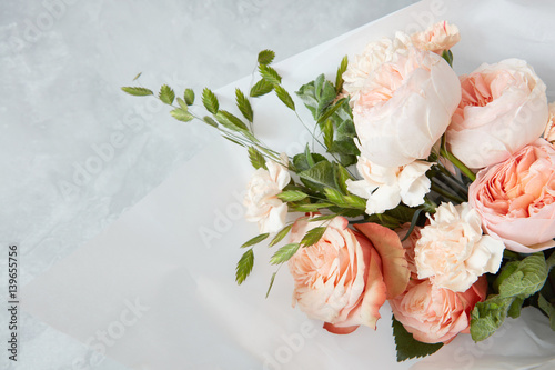 Roses on white background