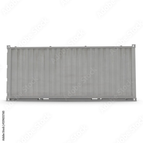 Folded Collapsible ISO Container isolated on white. 3D illustration