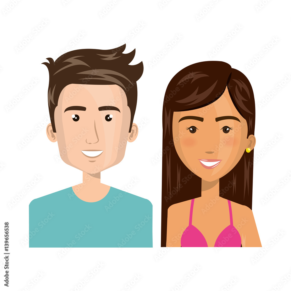 persons group avatars characters vector illustration design