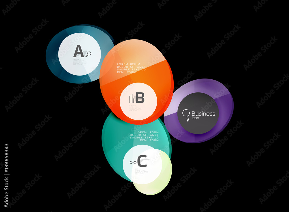 Glass circle abstract background Glass circle abstract background