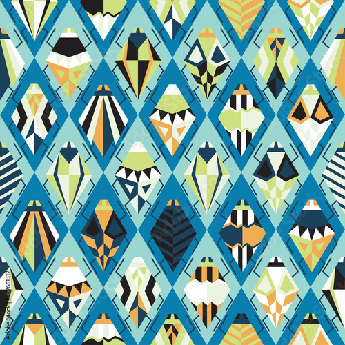 Seamless pattern with different bugs