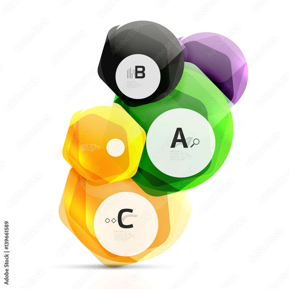 Glass glossy shiny hexagon web elements Glass glossy shiny hexagon web elements