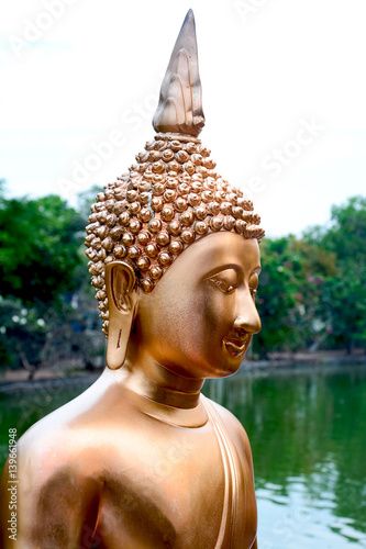 The Statues Of Seema Malakaya At The Gangarama Temple In Beira Lake. Seema Malakaya Is The One Of Beautiful Religious Structures In Colombo  photo